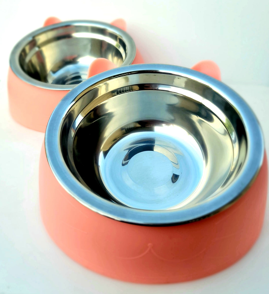 Stainless Steel Elevated Cat feeding Bowl