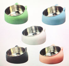 Load image into Gallery viewer, Stainless Steel Elevated Cat feeding Bowl
