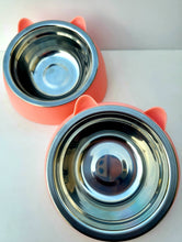 Load image into Gallery viewer, Stainless Steel Elevated Cat feeding Bowl
