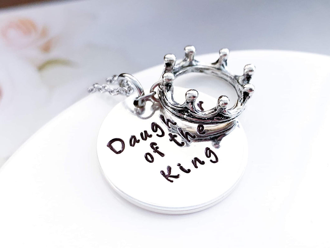 One of a kind, Handmade, Sterling Silver Daughter of the King Necklace