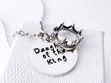 Load image into Gallery viewer, One of a kind, Handmade, Sterling Silver Daughter of the King Necklace
