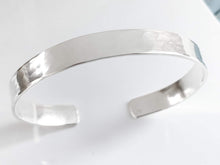 Load image into Gallery viewer, Men&#39;s Handmade Hammered Sterling Silver Cuff Bracelet
